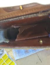 Load image into Gallery viewer, RARE &amp; VINTAGE 1960's ETIENNE AIGNER Handmade Leather &amp; Tweed Handbag

