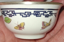 Load image into Gallery viewer, Chinese Gongfu Tea Set Gaiwan 6 Cups .999 Fine Silver Peony Porcelain Box COA

