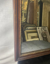 Load image into Gallery viewer, #101 Antique Kindel Wood ornate Decorative wall Mirror 40“ X 20“
