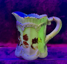 Load image into Gallery viewer, Antique Northwood Chrysanthemum Sprig Custard Glass Creamer Uranium Glow EAPG
