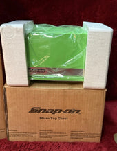 Load image into Gallery viewer, Snap-on RARE Green Micro Roll Cab &amp; Top Chest Mini Tool Box Set New Open Boxl
