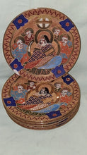 Load image into Gallery viewer, Vintage Japanese Satsuma Moriage Dragon Tea Set Geisha Cups Plates Hand Painted
