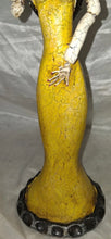 Load image into Gallery viewer, Day of the Dead La Catrina Skeleton Lady Figurine Yellow Dress Resin Statue 13"
