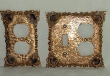 Load image into Gallery viewer, Vintage 1970 Florenza of California Gold Gilt Wall Outlet &amp; Switch Plate Covers
