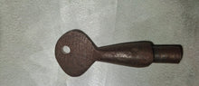 Load image into Gallery viewer, Antique Iron Leg Shackle Fetter w/ Original Key Double Ring Forged Iron Restrain
