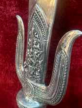 Load image into Gallery viewer, Large Thai Brahma Ritual Trident Dagger Sword Silver Tone 25” Heavy 6 lbs.
