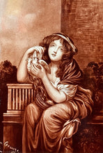 Load image into Gallery viewer, E6- Vintage Jean-Baptiste Greuze Porcelain Plaque Painting ‘Innocence’  21.5x15
