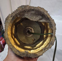 Load image into Gallery viewer, Vintage Art Deco Figural Cherub Table Lamp Cast Metal Marble Slag Glass 13.5"
