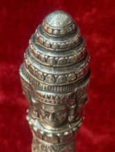 Load image into Gallery viewer, Large Thai Brahma Ritual Trident Dagger Sword Silver Tone 25” Heavy 6 lbs.
