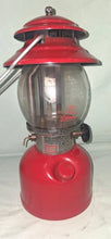 Load image into Gallery viewer, Vintage Coleman 200A Red Lantern w/ Red Metal Carrying Case &amp; Manual
