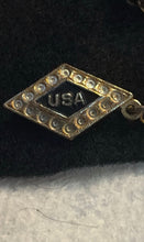 Load image into Gallery viewer, WWII US Navy Chained Vintage Sterling Silver Sweetheart Pin
