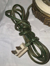 Load image into Gallery viewer, Vintage Art Deco Figural Cherub Table Lamp Cast Metal Marble Slag Glass 13.5"
