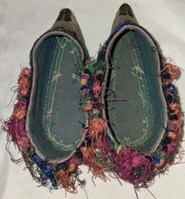 Load image into Gallery viewer, Antique Chinese Silk Embroidered Qing Dynasty Bound Lotus Shoes For Bound Feet
