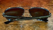 Load image into Gallery viewer, Gucci GG0528S 007 Ruthenium Gunmetal Aviator Sunglasses Grey Polarized 63mm
