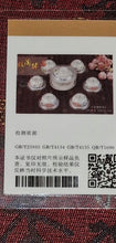 Load image into Gallery viewer, Chinese Gongfu Tea Set Gaiwan 6 Cups .999 Fine Silver Peony Porcelain Box COA
