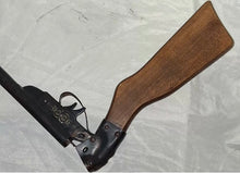 Load image into Gallery viewer, Vintage Double Barrel Toy Cap Gun Rifle Wood Stock Metal Western Cowboy
