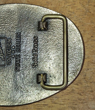 Load image into Gallery viewer, Vintage Tony Lama United States of America Eagle Belt Buckle State Series Brass
