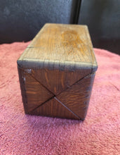 Load image into Gallery viewer, Antique, Victorian, Quad-Folding, Hardwood (Oak), Curiosity Box w/Purple Velvet
