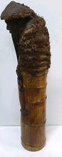 Load image into Gallery viewer, Large Hand Carved Bamboo Fisherman Sage Statue Rustic Folk Art
