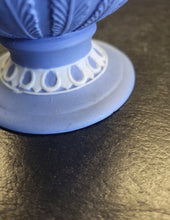 Load image into Gallery viewer, Antique WEDGWOOD Jasperware Athena GREEK GODDESS Urn Vase 6" Blue dip
