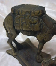 Load image into Gallery viewer, Vintage Brass Camel With Rider  Over 4” Tall Rider Over 2” Tall Great Detail A8
