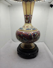 Load image into Gallery viewer, Vintage Beijing China Cloisonne Enamel Vase W/ Base
