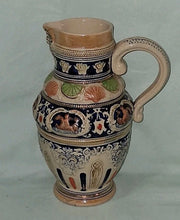 Load image into Gallery viewer, E25 Vintage West Germany Ceramic Relief Pitcher Cherub Floral Design 9.5” Ta
