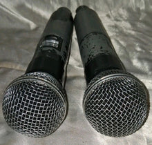 Load image into Gallery viewer, Dual Wireless Handheld Microphone System 2 Mics Antennas Case Cable
