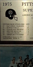 Load image into Gallery viewer, Vintage 1975 Pittsburgh Steelers Super Bowl X Champions Team Photo Wood Plaque
