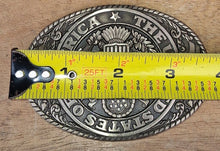 Load image into Gallery viewer, Vintage Tony Lama United States of America Eagle Belt Buckle State Series Brass
