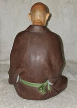 Load image into Gallery viewer, Vintage Hakata Urasaki Doll Japan Seated Man Eating Chopsticks Clay Figurine 9"
