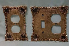 Load image into Gallery viewer, Vintage 1970 Florenza of California Gold Gilt Wall Outlet &amp; Switch Plate Covers
