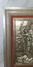 Load image into Gallery viewer, Italian MOD DEP San Jose St Joseph Child Raised Metal Relief Framed 15"
