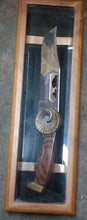 Load image into Gallery viewer, Dan Harrison Custom Knife Ram Bowie with Wood Display Case
