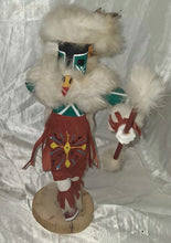 Load image into Gallery viewer, Vintage Native American Style Kachina Doll Wood Carved Fur Figure Signed
