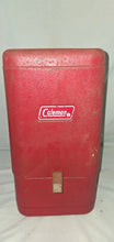 Load image into Gallery viewer, Vintage Coleman 200A Red Lantern w/ Red Metal Carrying Case &amp; Manual
