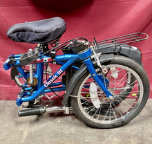 Load image into Gallery viewer, Dahon Classic III Vintage Folding Bike 3-Speed Blue W/ Accessories Including Bag
