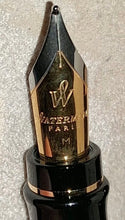 Load image into Gallery viewer, New Waterman Paris Pen Set Black Gold Fountain M + Ballpoint With Case
