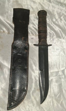Load image into Gallery viewer, Vintage U.S. UTICA CUT CO USMC Mark 2 Ka-Bar Style Fighting Knife w/ Sheath
