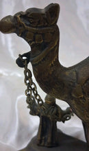 Load image into Gallery viewer, Vintage Brass Camel With Rider  Over 4” Tall Rider Over 2” Tall Great Detail A8
