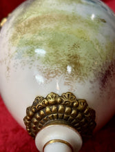 Load image into Gallery viewer, Signed F Peroche Hand Painted French Sevres Porcelain Urn Brass Lamp 28”

