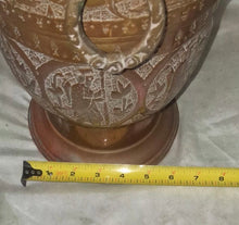 Load image into Gallery viewer, Vintage 1950’s NADER Tehran Iran Copper Ice Bucket Hand Hammered With Lid
