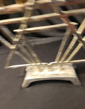Load image into Gallery viewer, Vintage Menorah Mid Century Silver Tone Hanukkah Israel
