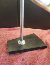 Load image into Gallery viewer, Vintage Chrome Metal Flying Airplane Desk Model Art Deco Wood Base MCM Atomic
