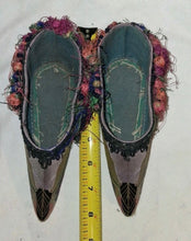 Load image into Gallery viewer, Antique Chinese Silk Embroidered Qing Dynasty Bound Lotus Shoes For Bound Feet
