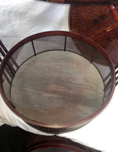 Load image into Gallery viewer, Antique Chinese Wedding Basket with Wood Carved Handles Woven Sides Top EFOC!
