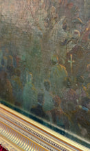 Load image into Gallery viewer, Original Colin Campbell Cooper Interior Church Nativity Bethlehem c1890 Painting
