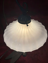Load image into Gallery viewer, Vintage Dragonfly Brass Table Lamp With Unique Milk Glass Shade Unique &amp; Rare
