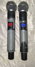 Load image into Gallery viewer, Dual Wireless Handheld Microphone System 2 Mics Antennas Case Cable
