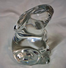 Load image into Gallery viewer, Baccarat France Clear Crystal Sitting Rabbit Bunny Figurine Signed 2.75"
